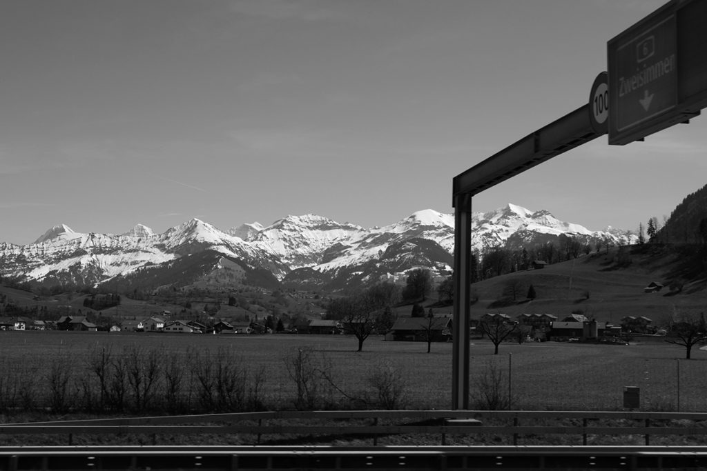 Landschaft aus dem Zug