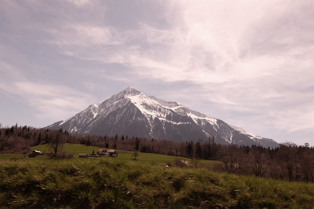 Landschaft aus dem Zug
