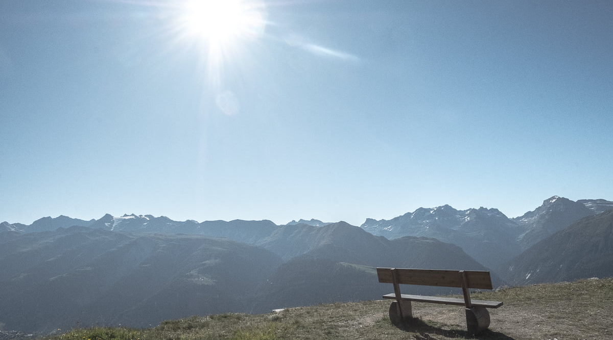 Bänkli an der Sonne im Aletschgebiet