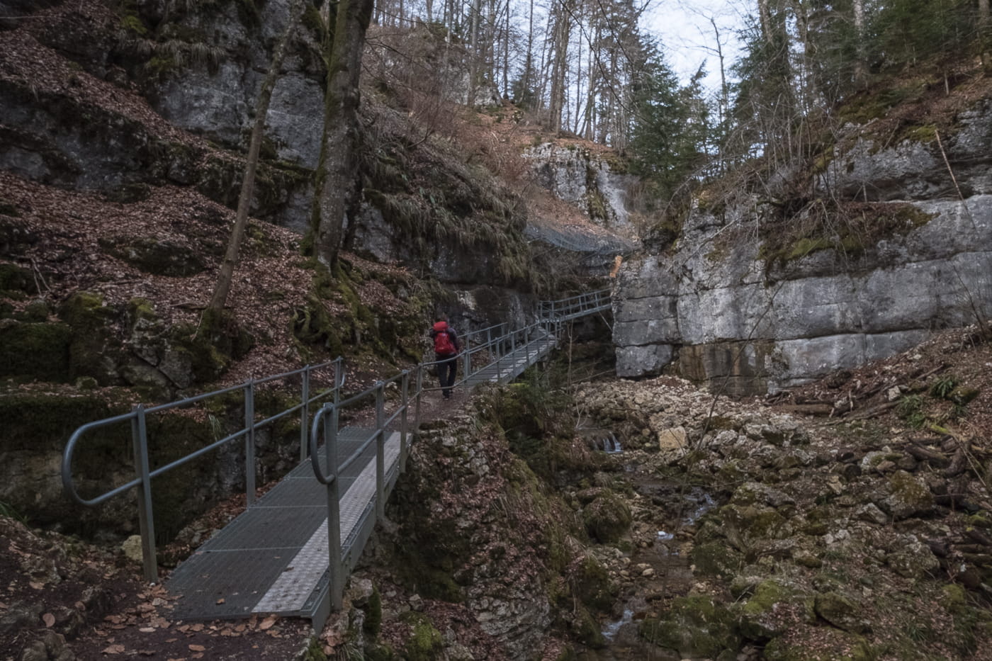 Brücken und Stege in der Tüfelsschlucht