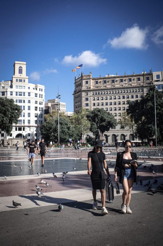Touristen in Barcelona
