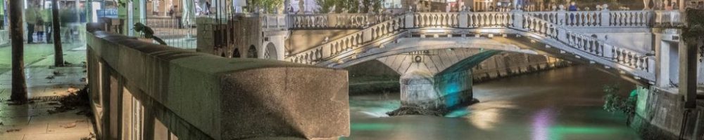 Nachtfotografie in Ljubljana Slowenien