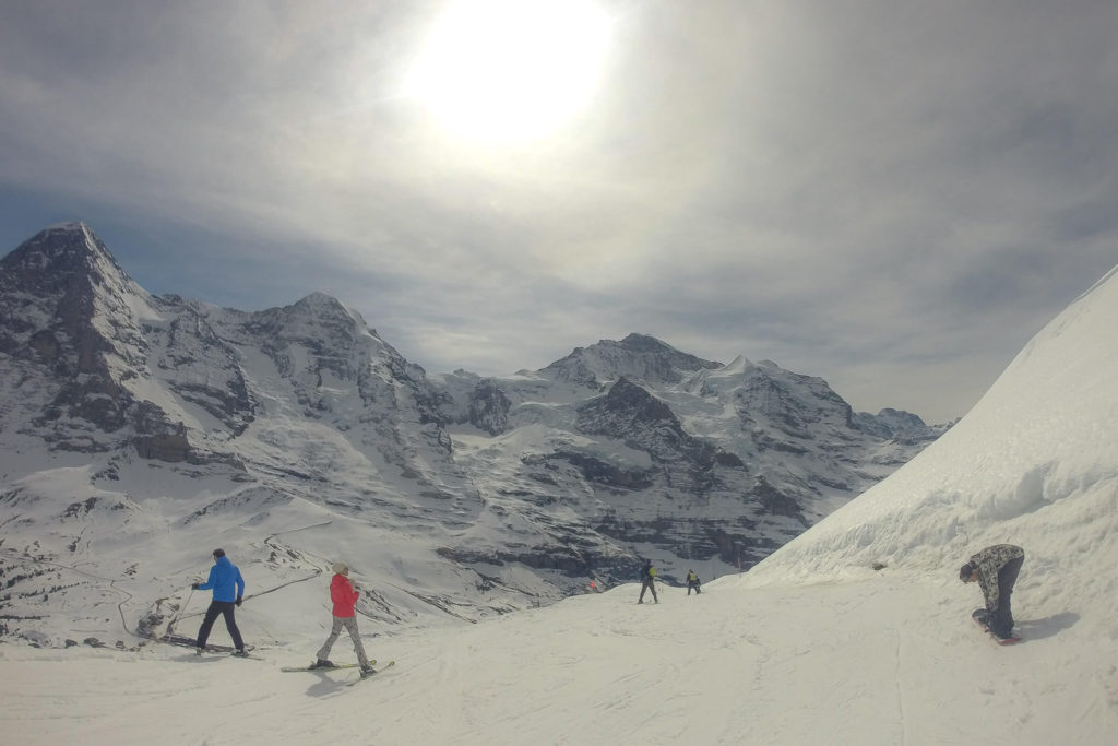 Frühling Snowboarden