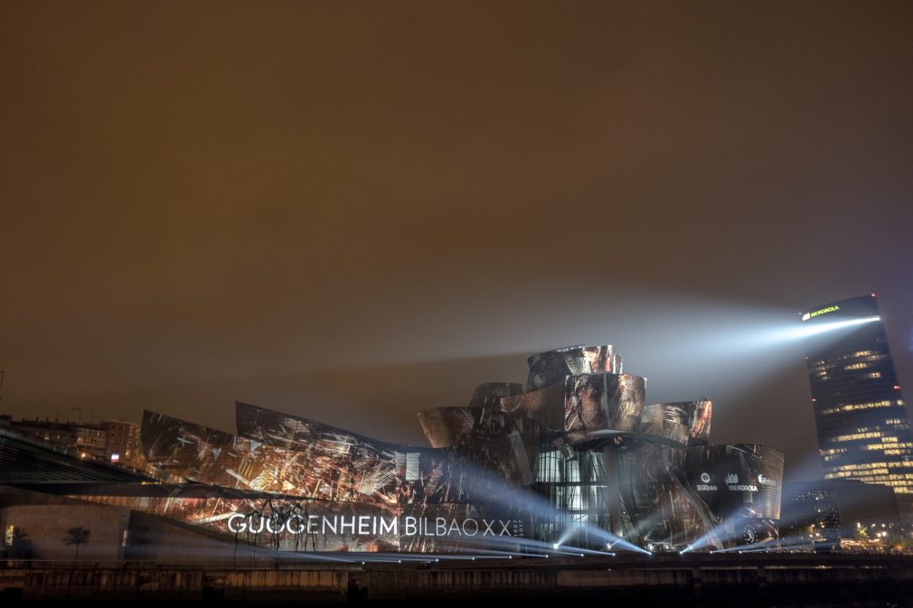 Lightshow Guggenheim Museum Bilbao