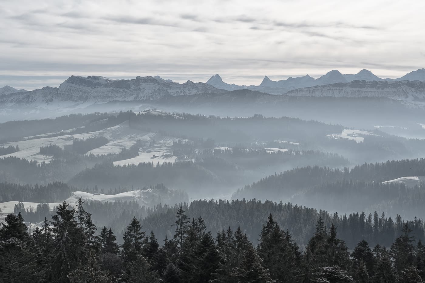 Nebelschwaden über das Emmental