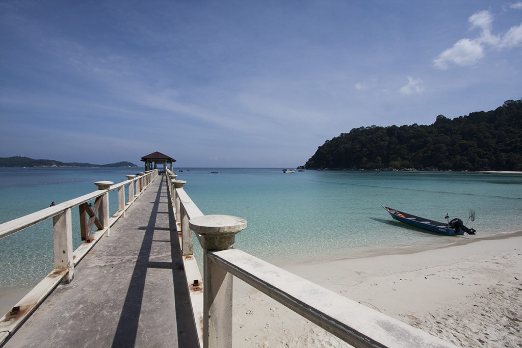 Peer für die Ankunft auf Perhentian Islands Malaysia