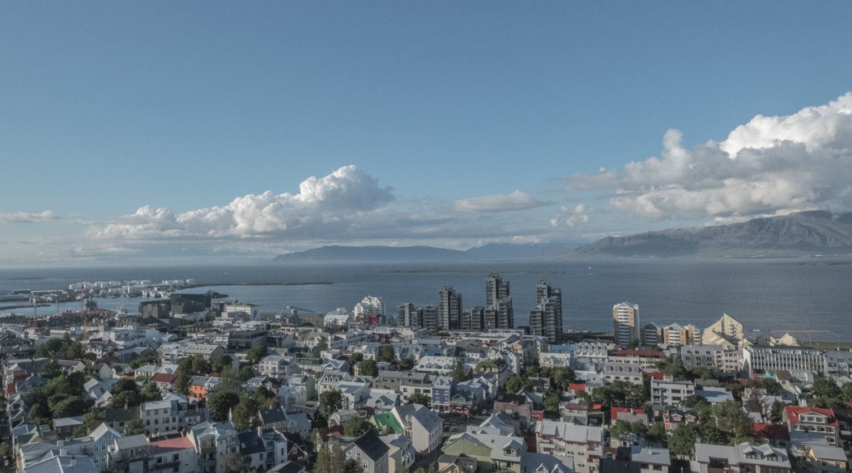 reykjavik aussicht in der hauptstadt von island