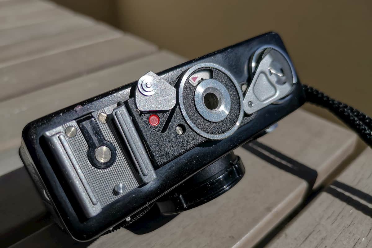 Rollei 35 Entriegelung