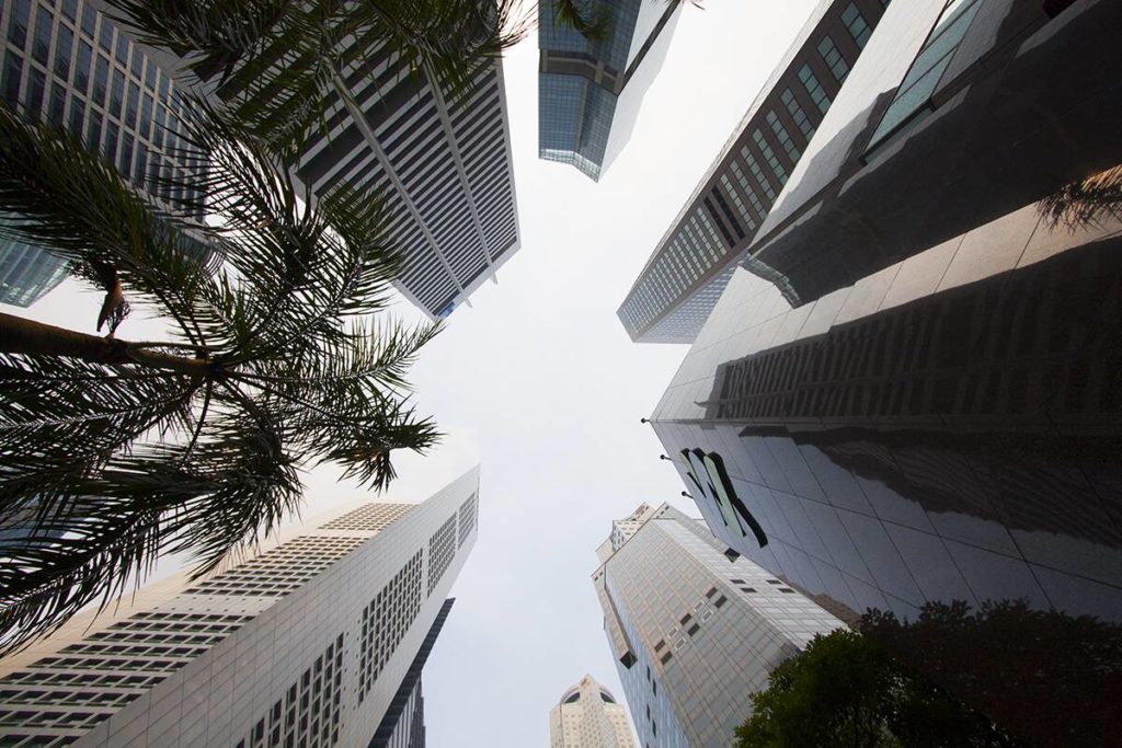 Skyscraper Singapore im Bankenviertel