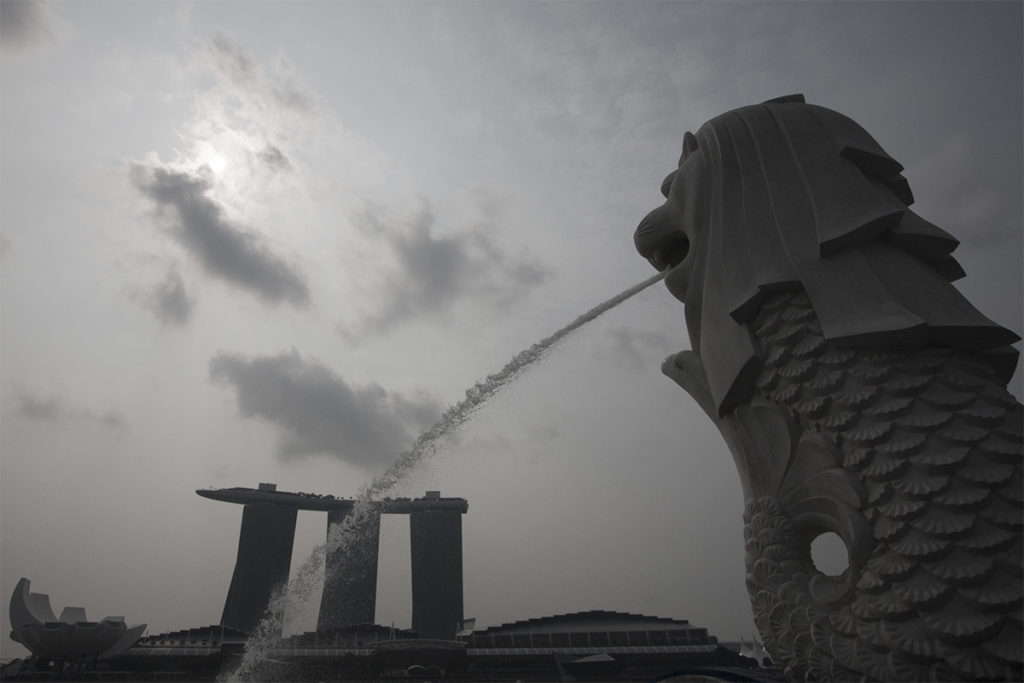 Merlion Park Lion Singapur