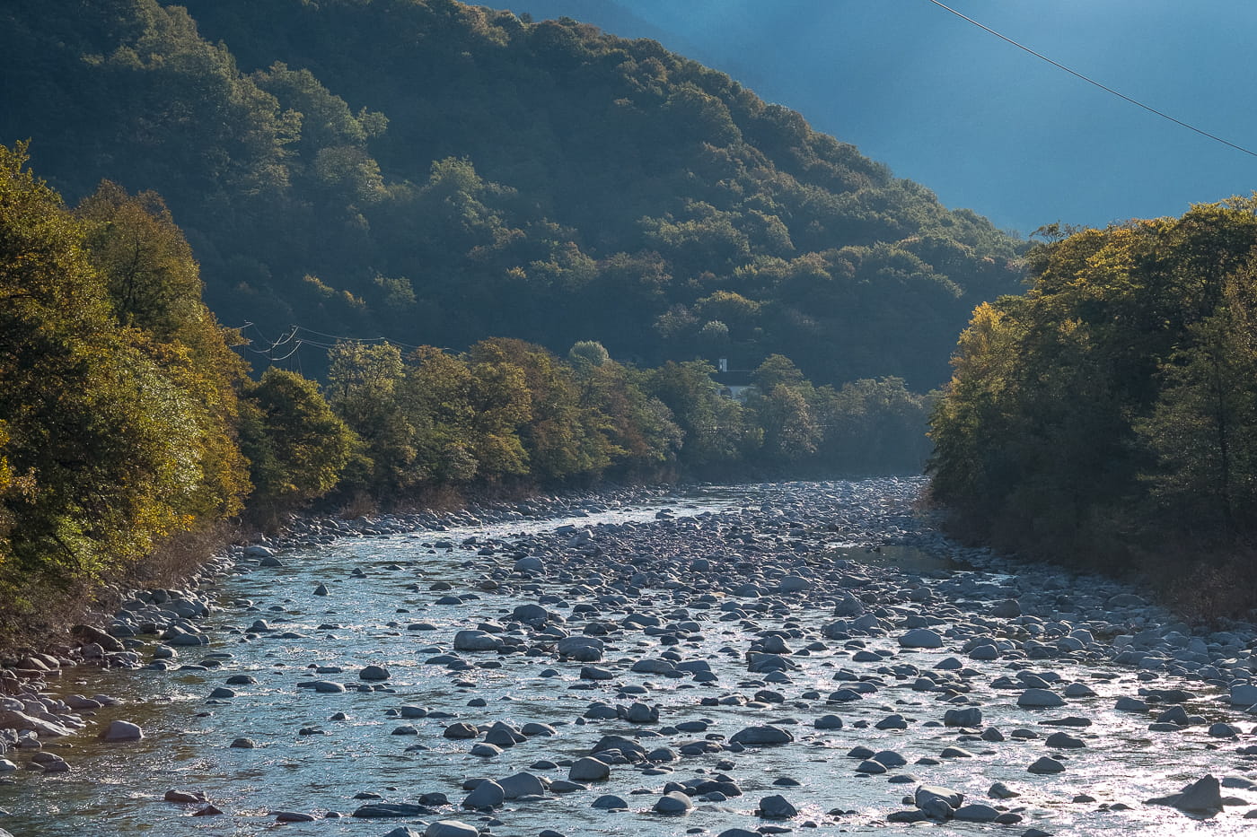 Spaziergang entlang der Maggia