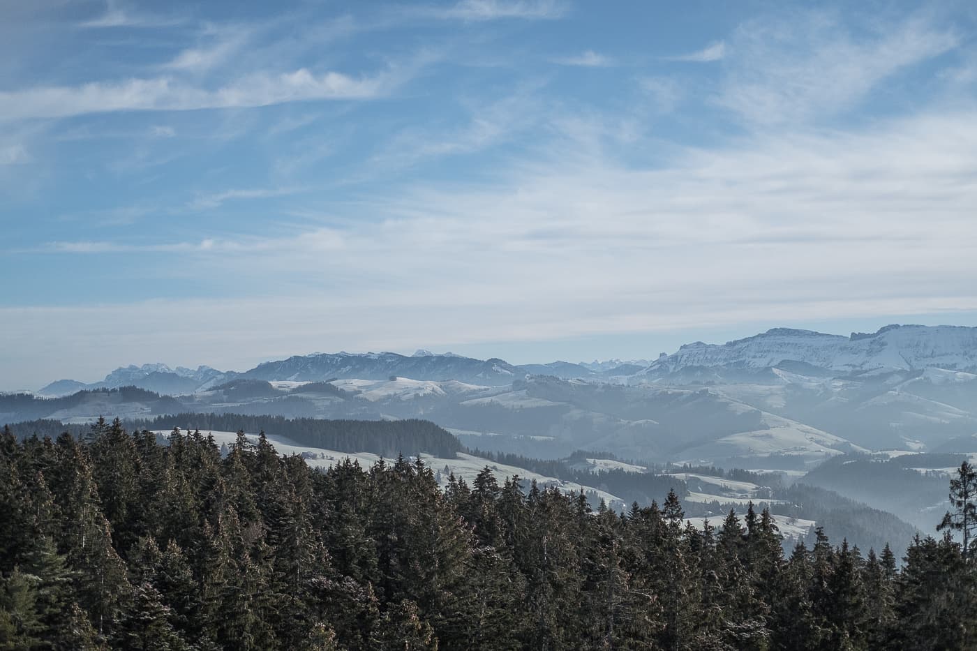 Weitsicht bis zum Pilatus und Schrattenfluh