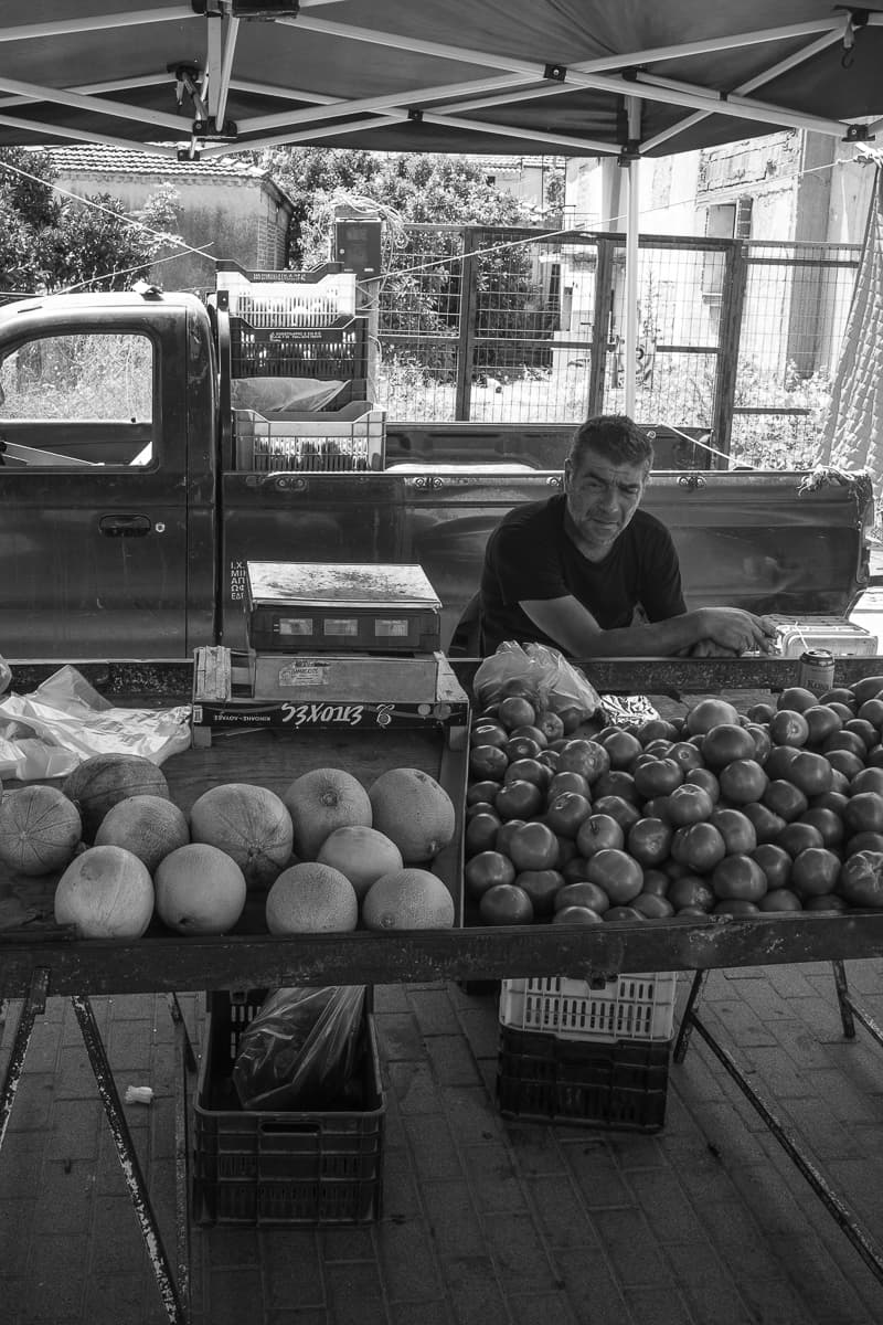 Wochenmarkt in Sykia Griechenland